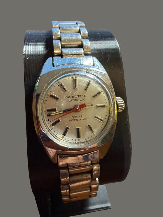 Vintage Caravelle Automatic Water Resistant Ladies Wristwatch Stainless Steel